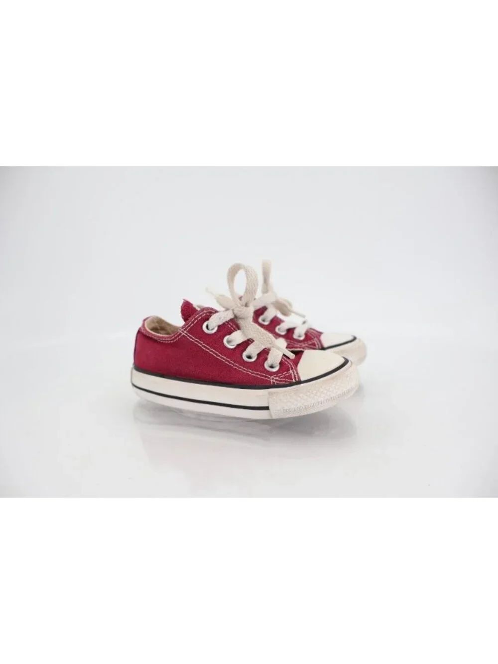Converse Chuck Taylor All Star Double Tongue Low Top Toddler Size 5 Red Girl